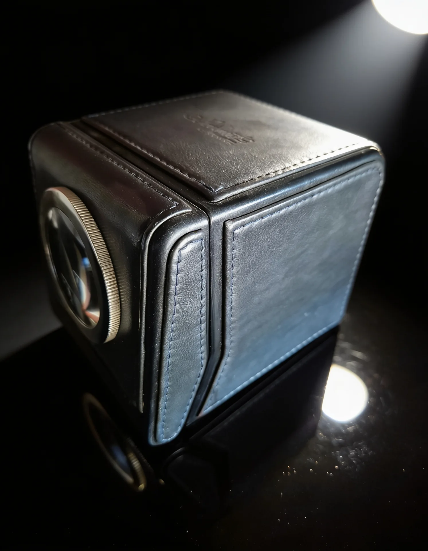 Remontoir à montre individuel Breguet en cuir bleu