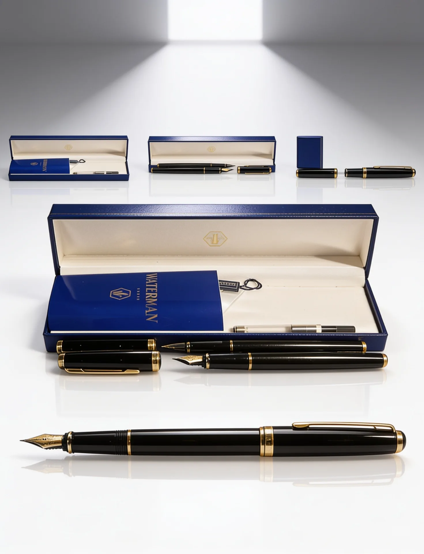 Parure Waterman Maestro - Stylo Plume Or 18K et Roller - Ecrin d'origine